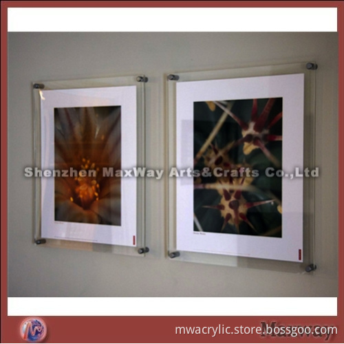 Square 7"*7" Clear Hot Selling Wall Mounted Acrylic Picture Frame